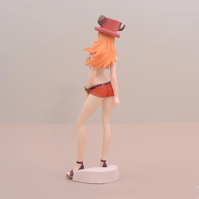 22CM One Piece Nami Figure Chopper Costume Anime Figurine Collection Statues Standup Models Decorations Toys