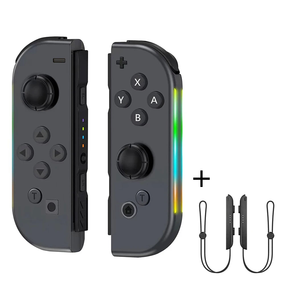 Wireless Game Joypad For Nintendo Switch Controller RGB Color Light Glare Vibration Six-axis Body Sense Joycon L/R Gamepad