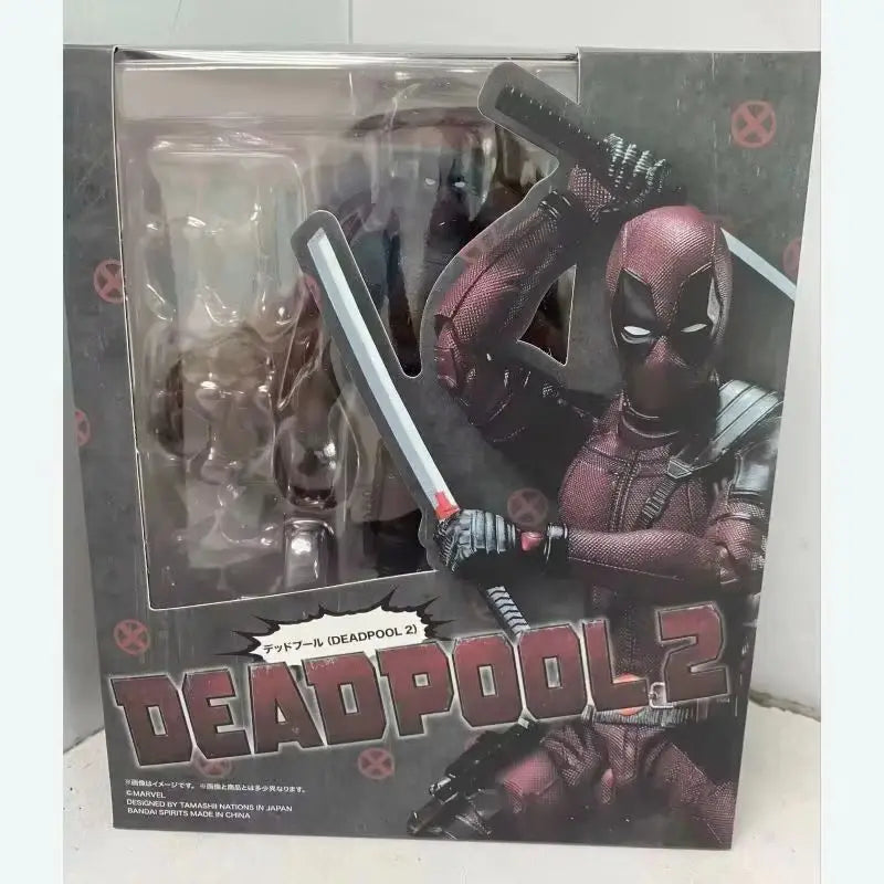 SHF Deadpool 2 16cm Action Figure - PVC Superhero Collection Movable Model Toy Jointed Doll for Kids Birthday Gift