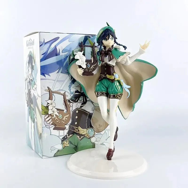 Anime Genshin Barbatos Figur Anemo Wind Statue Actionfiguren Genshin Impact Wendy Venti Figurensammlung PVC Modell Spielzeug Geschenk