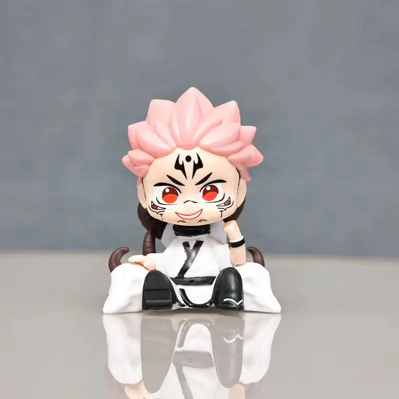 7pcs Q Version Jujutsu Kaisen Anime Figure Gojo Satoru Kugisaki Nobara Kawaii Model  Desktop Ornament Figurine Children Toy Gift