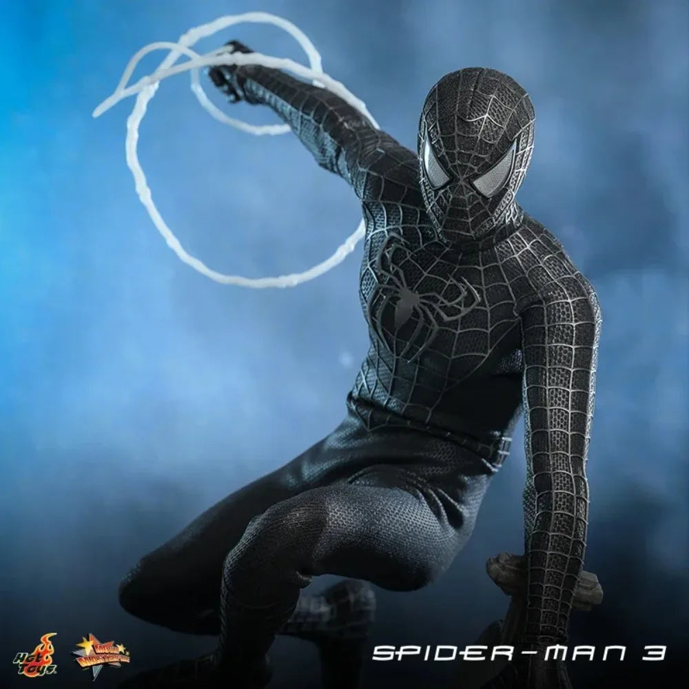 HotToys HT 1/6 MMS727 MMS728 SpiderMan Action Figure Speical Version Black Suit Movable 12 Full Tobey Collection Anime Model Toy