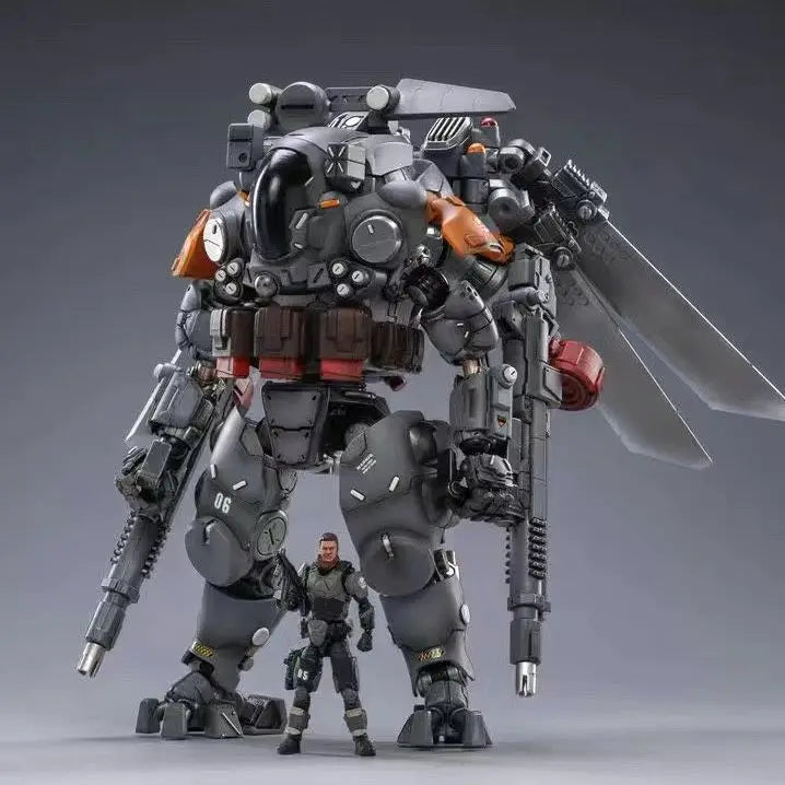 Official Genuine Joytoy Mecha, Steel Bone Robot Toy, Full Articulation Indust Equipped  Military Style Collectible Action Figure