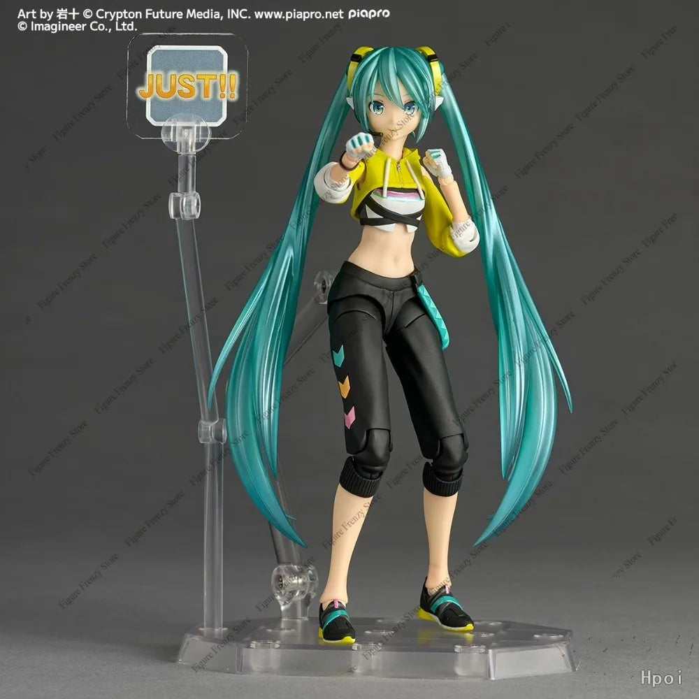 Special OfferKaiyodo Revoltech Amazing Yamaguchi Hatsune Maku Fit Boxing Ver. - 150mm Posable Figure, PVC/ABS/POM, 4 Faces/10 Ha