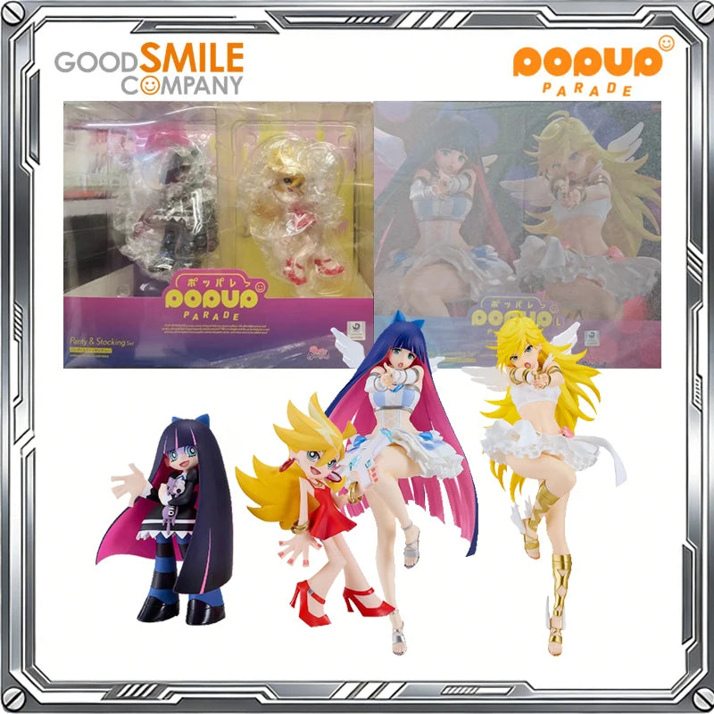 Good Smile Original POP UP PARADE Panty & Stocking with Garterbel Anime Panty Stocking Set L Size Action Figure Toys Gift Model