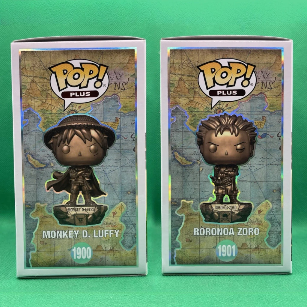 One Piece 25th Anniversary Monkey D Luffy Roronoa Zoro Vinyl Figure - Funko Pop Official Genuine Limited Edition Fans Toy Gift
