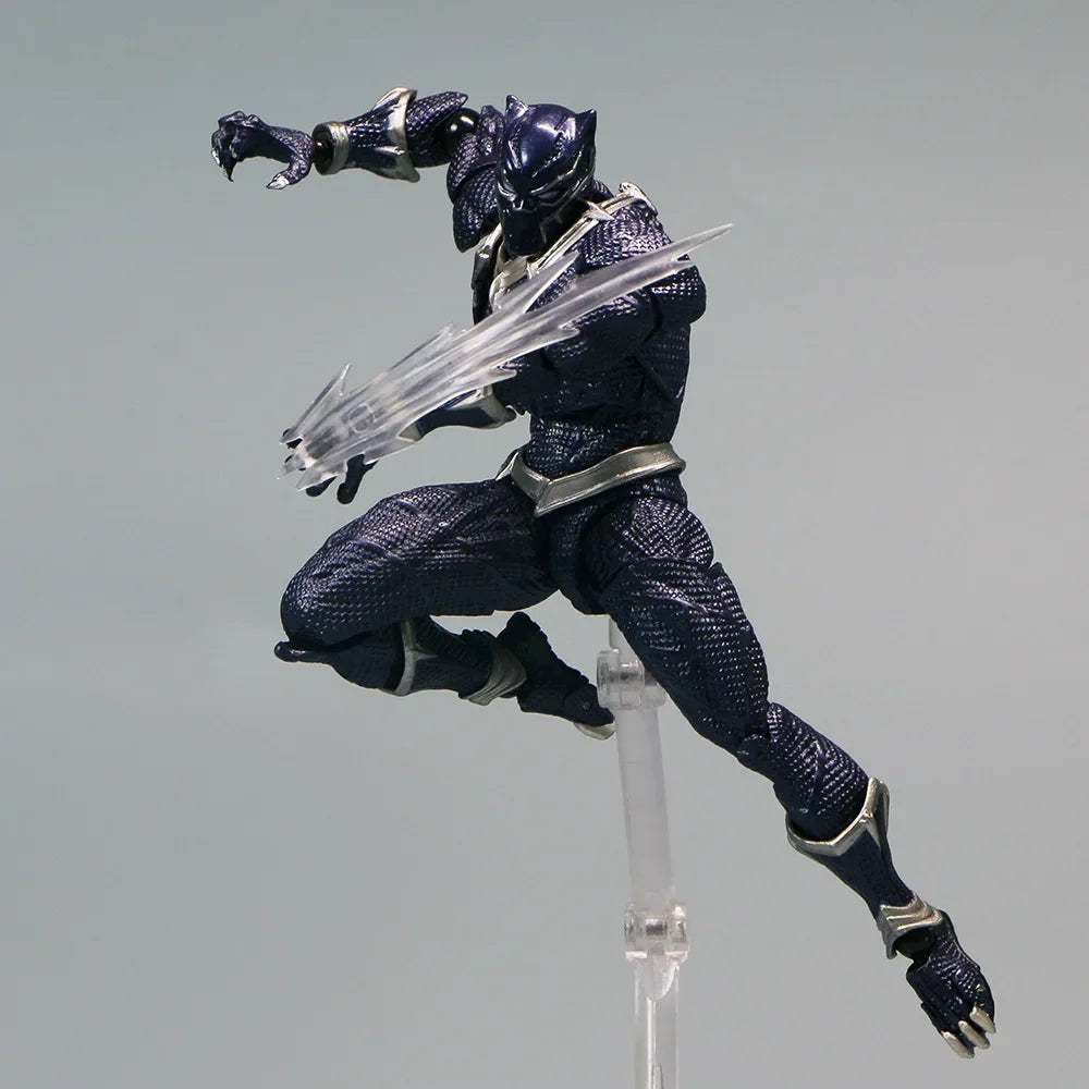 16cm Anime Marvel The Avengers SHF Action Figures Black Panther Multi Joint Mobility Model Doll Figurines Kids Toys Fans Gifts