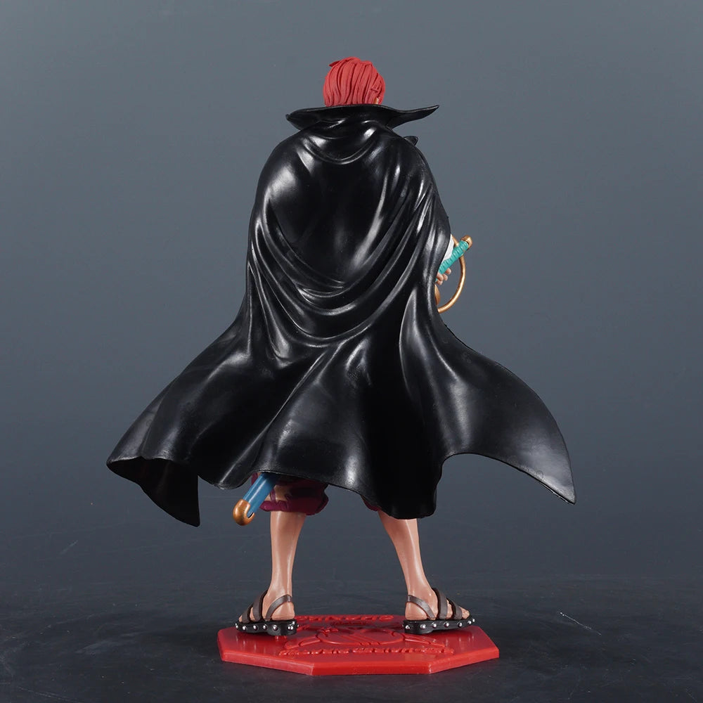 24.5cm Anime Figure One Piece Figure Shanks Figure Luffy PVC Statue Collectible Model Toys Gifts