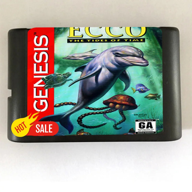 Ecco The Tides Of Time Game Card 16bit MD Cart For Sega Mega Drive For Genesis Free Shipping