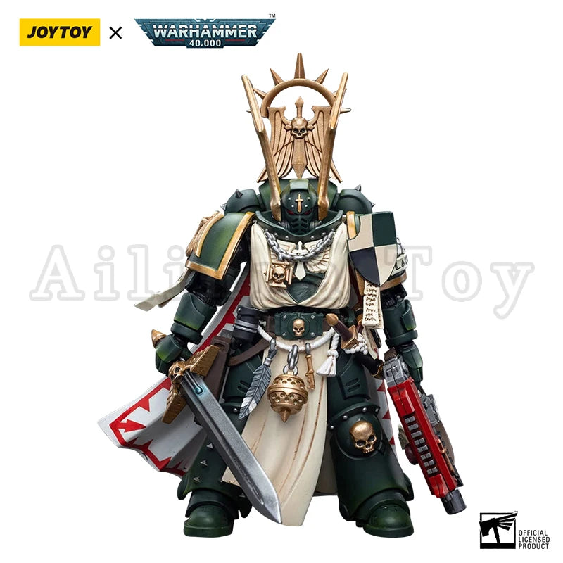 JOYTOY 1/18 Action Figure 40K Dark Angels Master Lazarus Master With Power Fist Anime Military Model