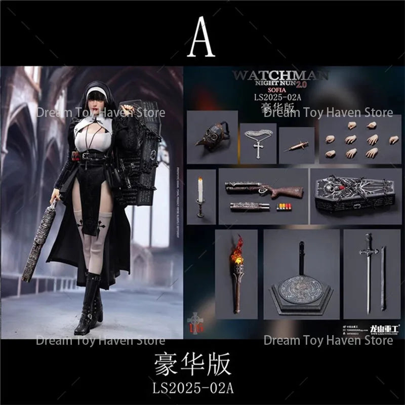 1/6 LS2025-02 Scale Women Soldier Devout Nun Sister Sofia Night Redemption Series 12Inch Action Figure Model Collectible Toys