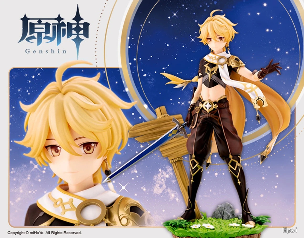 20CM Anime Game Genshin Impact Figure Traveler Aether Standing Posture Model Toys Gifts Collection Decoration Ornaments PVC