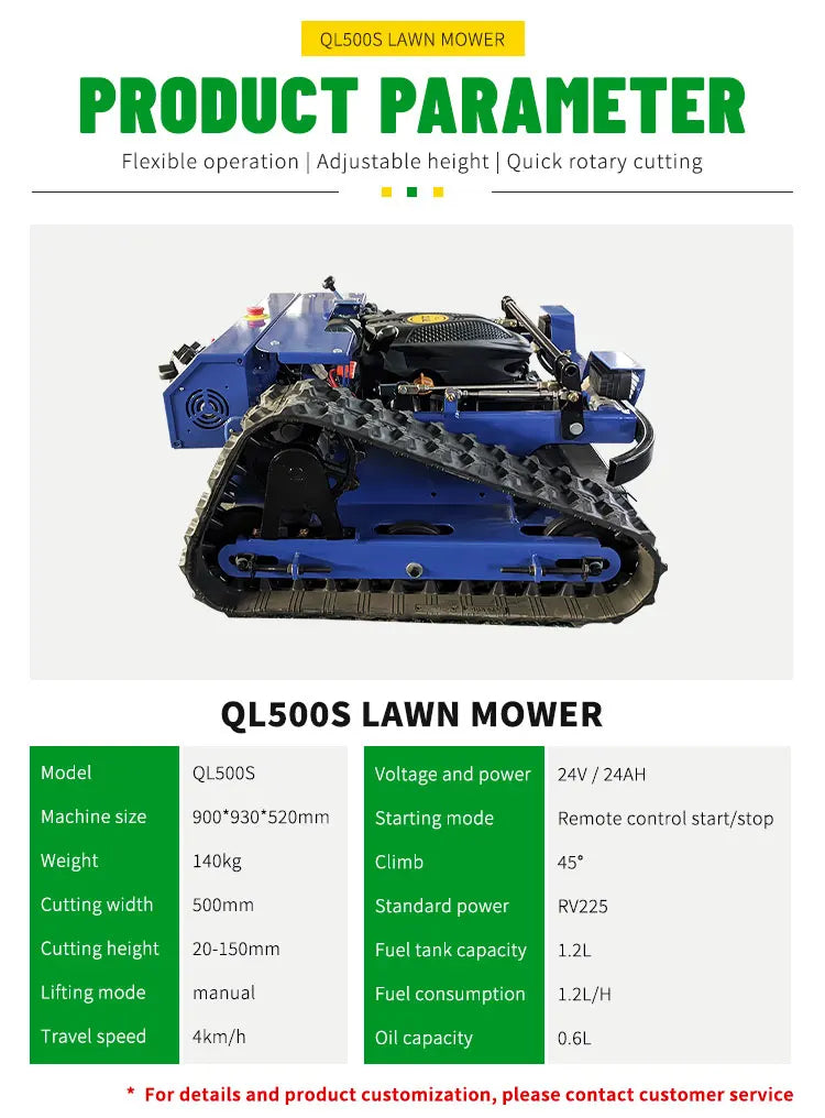 Customized self-propelled lawn mower suitable for weeding in home gardens