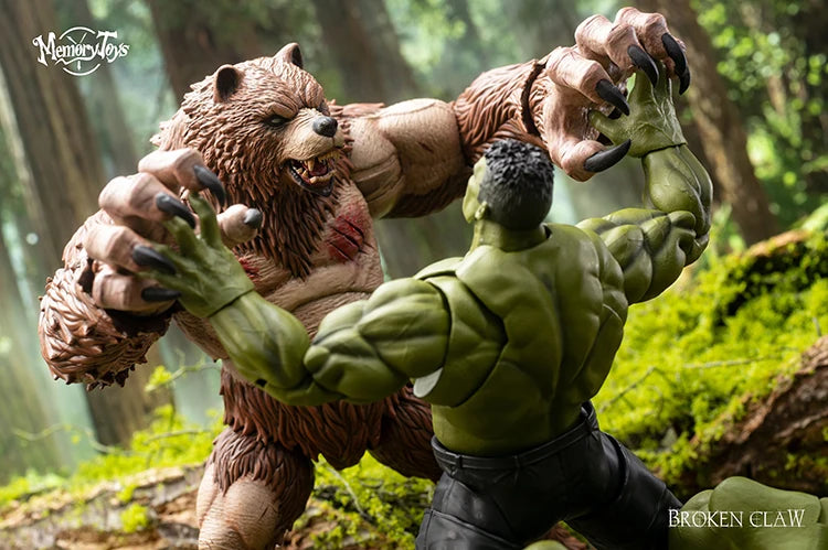 MemoryToys 1/10 Adventurer's World Berserker Bear Men Model Full Set 23cm Druid Animal Giant Panda Action Figure Toys Fans Gifts