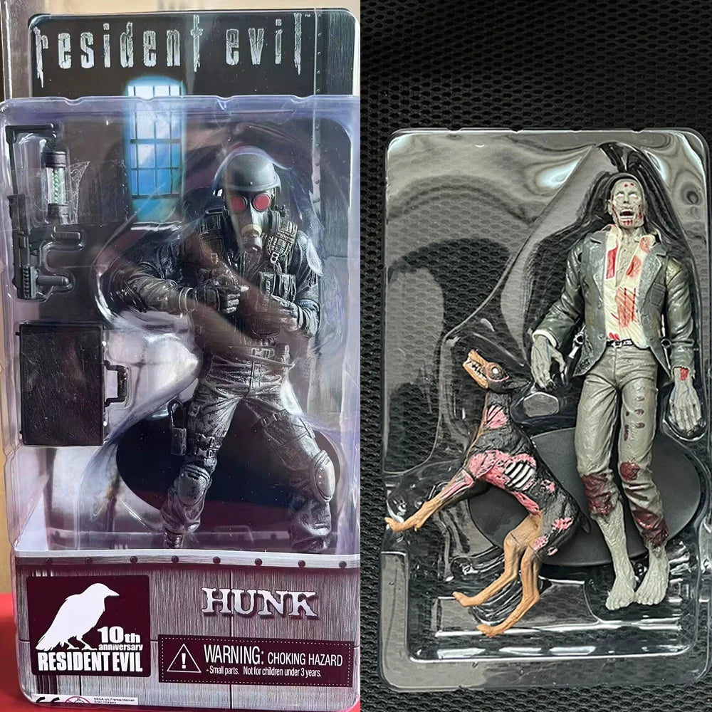 NECA Hunk Zombie Figur mit Hundelecker und Walker Chris Redfield Biohazard Executioner Majini Actionfigur Modellspielzeug