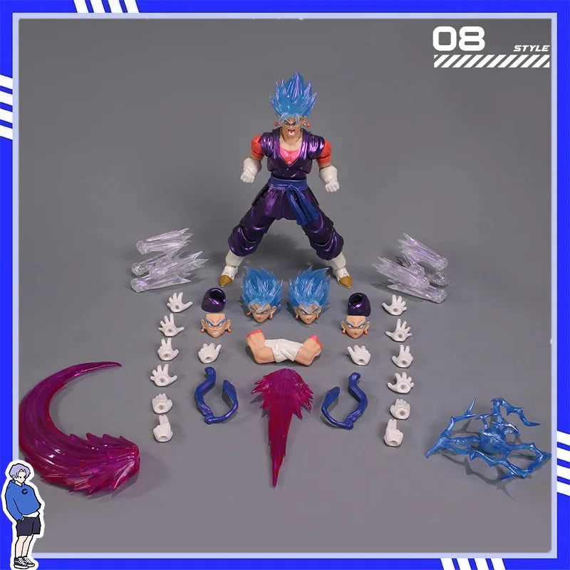 YG-MW Studio OC Toys Super Saiyan Vegetto Action Figures Dragon Ball SHF Super Saiyan SSJ Vegetto Son Goku Vegeta 3.0 Body