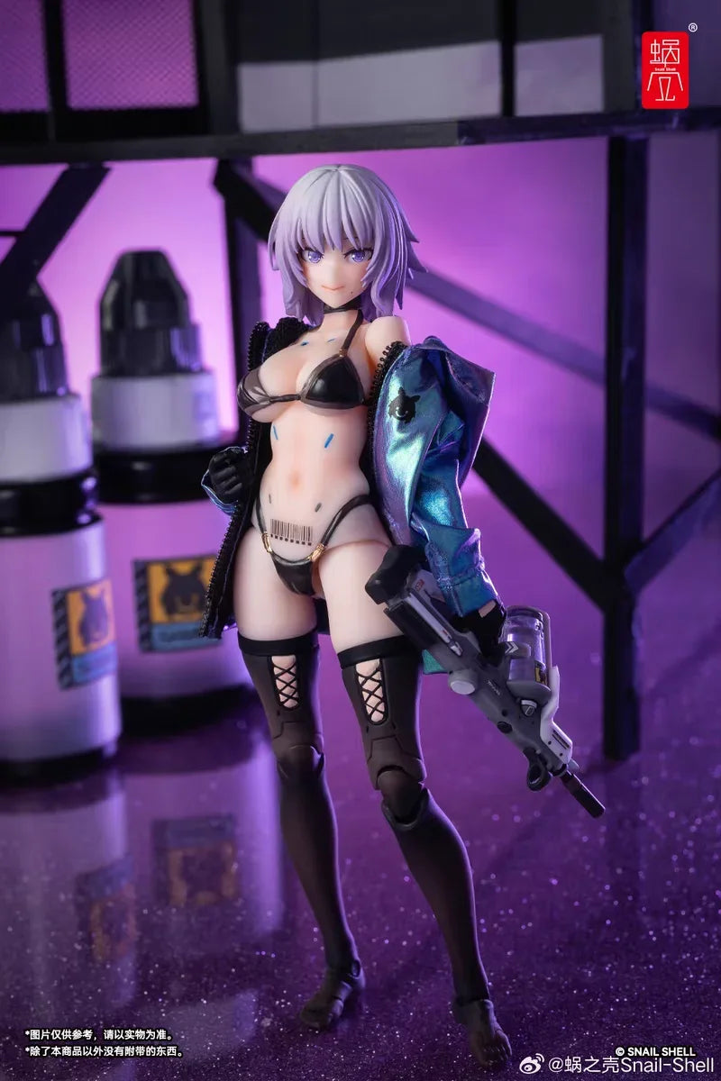 Snail Shell Wasp Three-leaf Wolf Girl Ghost Assassin Miu Ke Saori Toki Sakura Machine Girl Anime Action Figure Model Toys Gifts