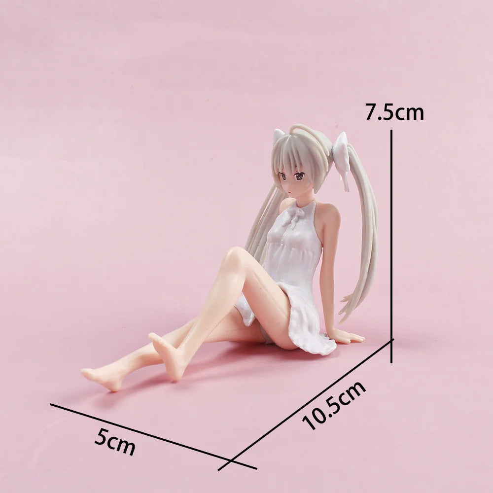 Anime Figure Cartoon kawaiii Yosuga no Sora Kasugano Sora sitting position Action Figure Host Computer Chassis Decor car Ornamen