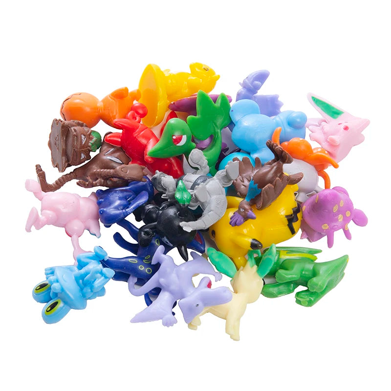 24-144Pcs Large Size Pokemon Anime Figures 4-6cm Not Repeating Different Styles Pikachu Action Pet Collect Model Kids Toy Gifts