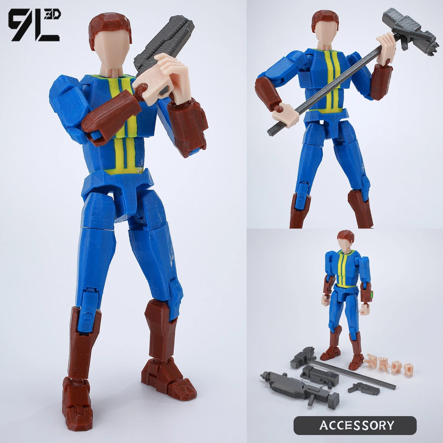 9L3D Lucky13 The Walking Dead Multi Jointed Anime Figure Collectible Full Body Movable Robot Cool Anime Figure for Birthday Gift