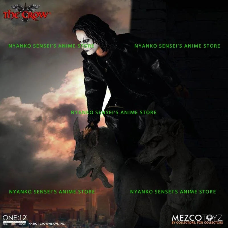 In Stock Mezco Toyz Eric One:12 The Crow 1994 Movie Ver. 17cm Action Figure  Anime Model Trendy Toy Desktop Collectible