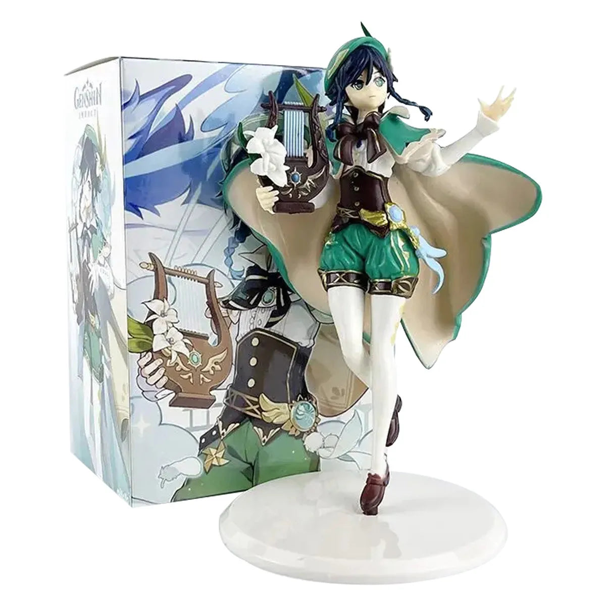 Anime Genshin Barbatos Figur Anemo Wind Statue Actionfiguren Genshin Impact Wendy Venti Figurensammlung PVC Modell Spielzeug Geschenk