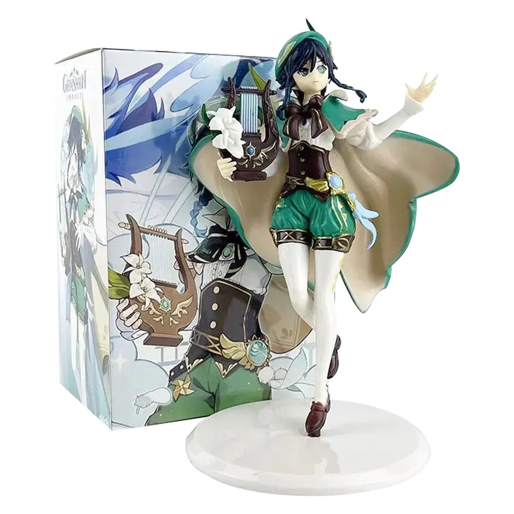 Anime Genshin Barbatos Figur Anemo Wind Statue Actionfiguren Genshin Impact Wendy Venti Figurensammlung PVC Modell Spielzeug Geschenk