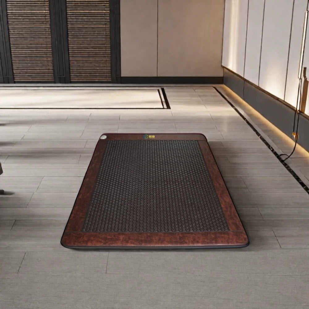 High Quality Korean Jade Tourmaline Stone Ceratonic Thermal Mat Far Infrared Heating Massage Bed Mattress Mat