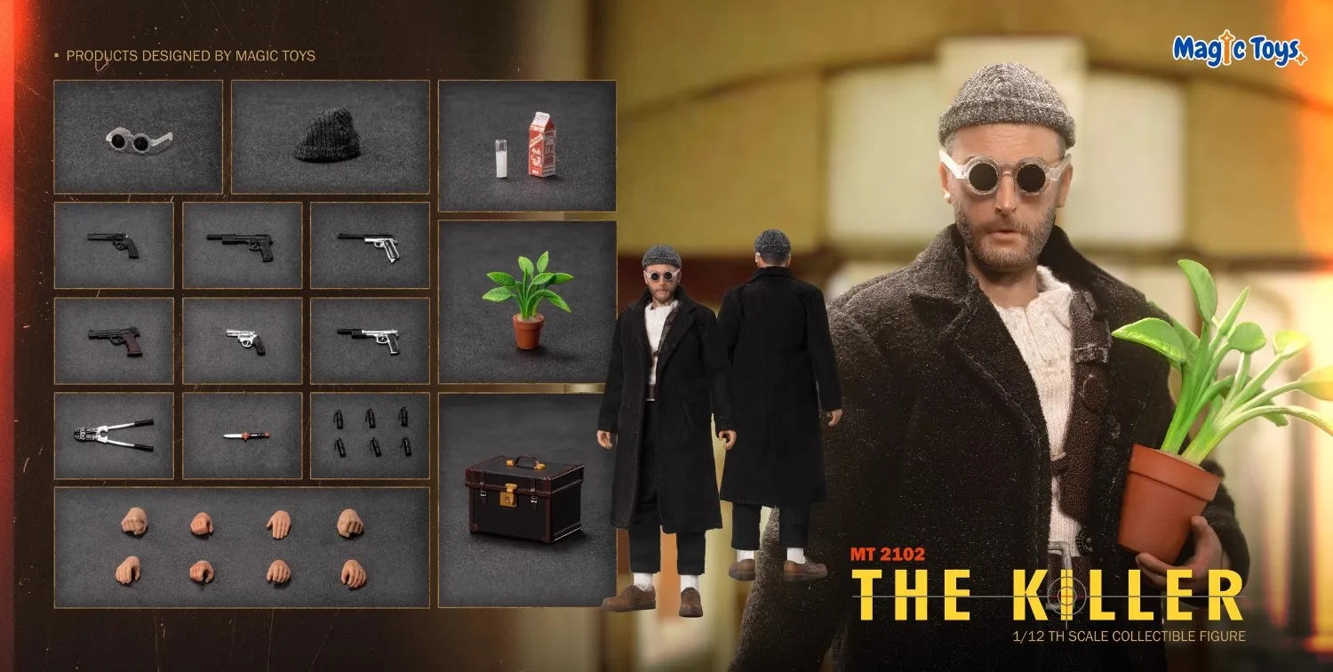 Magic Toys MT2102 1/12 Male Solider Killer Leon Jean Reno Model Full Set 6” Action Figure In Stock For Fans Collection