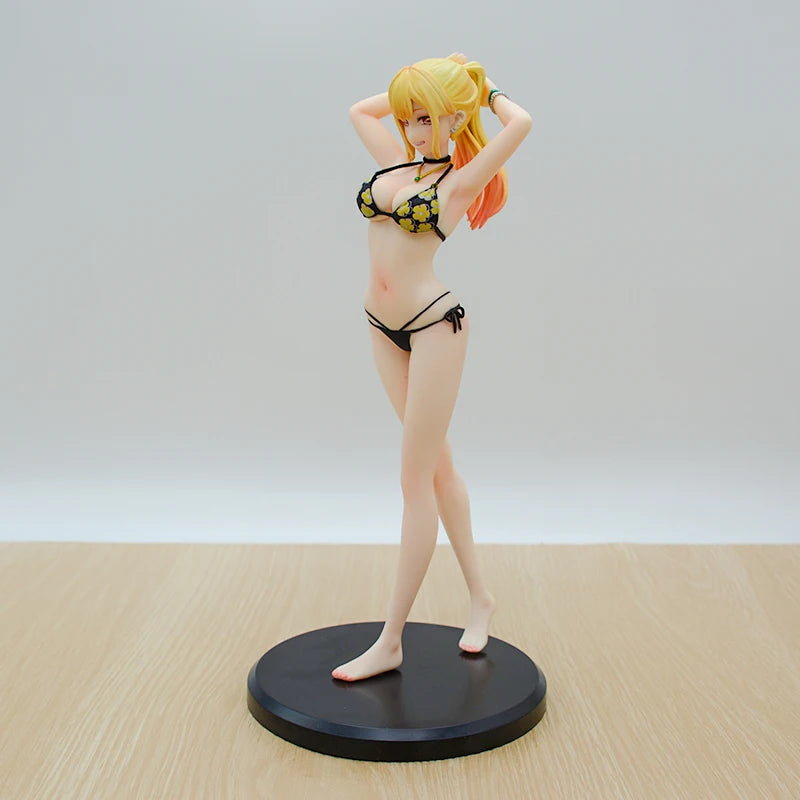 23cm My Dress-Up Darling Marin Kitagawa Swimsuit Anime Girl Figure Marin Kitagawa Bikini Action Figure Adult Sexy Model Doll Toy