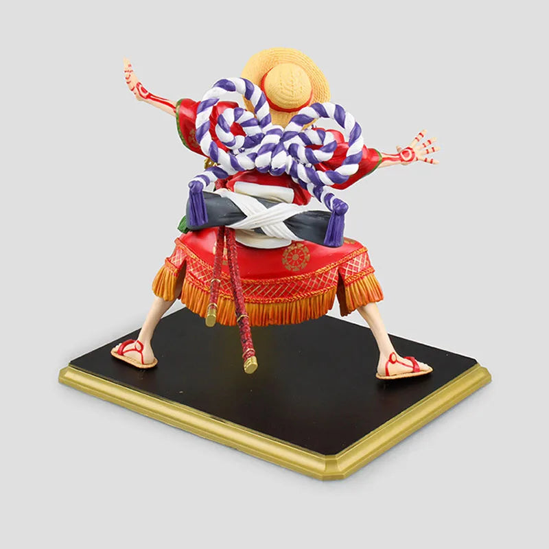 Anime One Piece Kimono Kabuki Edition Monkey D. Luffy Figuren Modell PVC Sammlung Statue Spielzeug Schreibtischdekoration Weihnachtsgeschenk