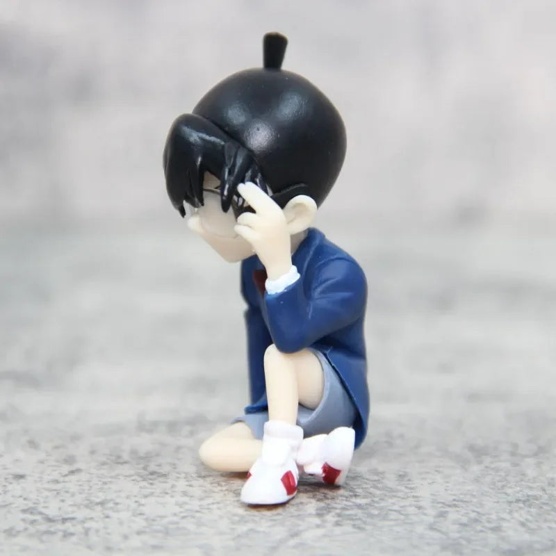 Detective Conan Anime Figure Conan Edogawa Action Figure Model Dolls Collection Kids Toys Car Ornament Kawaii Desktop Decoration