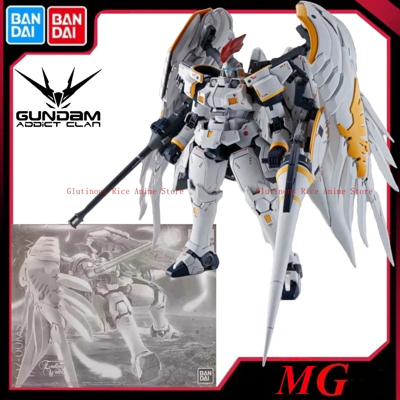 Bandai MG 1/100 pb limit GUNDAM OZ-00MS TALLGEESE FLUEGEL EW model Kit Anime Action Fighter assembly model toy gift for kids