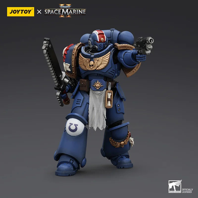 JOYTOY Warhammer 40K Ultramarines Lieutenant Titus 1:18 Action Figure with Articulated Joints Boys Hobby Collection Gifts