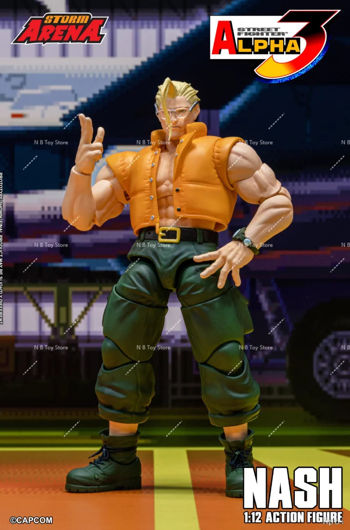 24-hour Shipping Original Arena Storm Original Toys Street Fighter ZERO3 NASH SFSA05 1/12 Action Figure Collection Toys Model