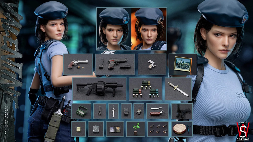 Spot Sale2025 Q3 SWTOYS FS069 1/6 Jill Action Figure with Movable Eyes 12'' Female Soldier Figurine Full Set Collectible Mol Toy