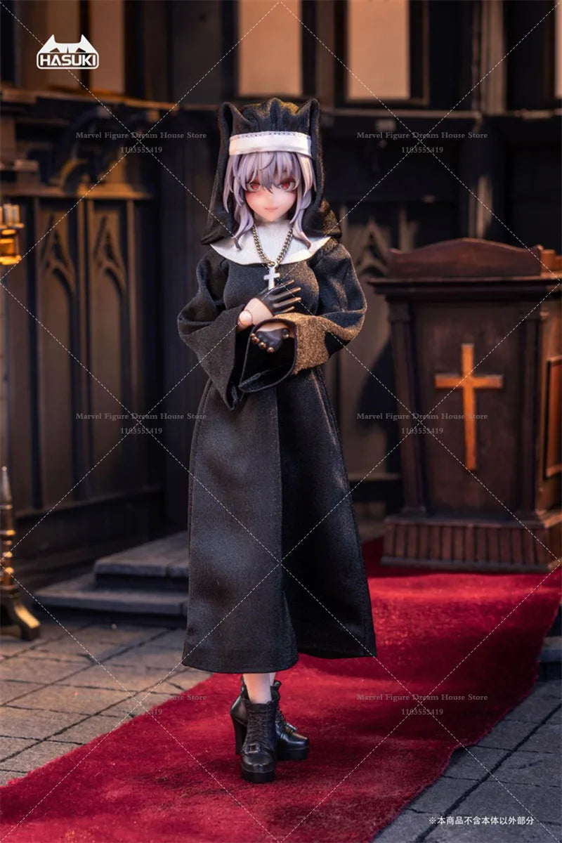 In Stock CS017 CS018 1/12 Scale Female Clothes Tradition Nun'S Outfit Sexy Style Costume Pack For 6-inch Action Figure Soldier