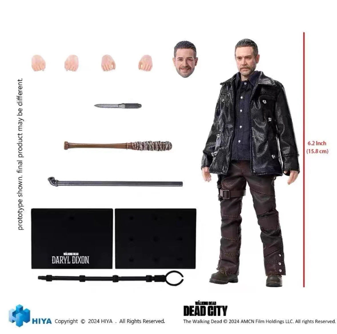 In Stock Hiya 1/12 The Walking Dead：Dead City Season 2  Daryl Dixon Action Figure Birthday Present Favorite Desktop Ornaments