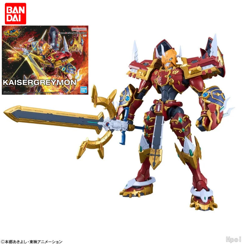Bandai In Stock Original Figure-Rise Standard Amplified Digimon Frontier Kaiser Greymon Assembly Action Figure Anime Model Toys