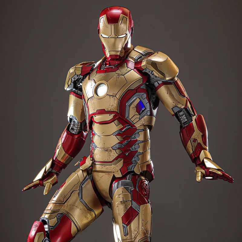 Genuine HT Iron Man Mark 42 2.0 Alloy Action Figure MMS759D66 Deluxe Special Edition Marvel Collectible Model For Collectors