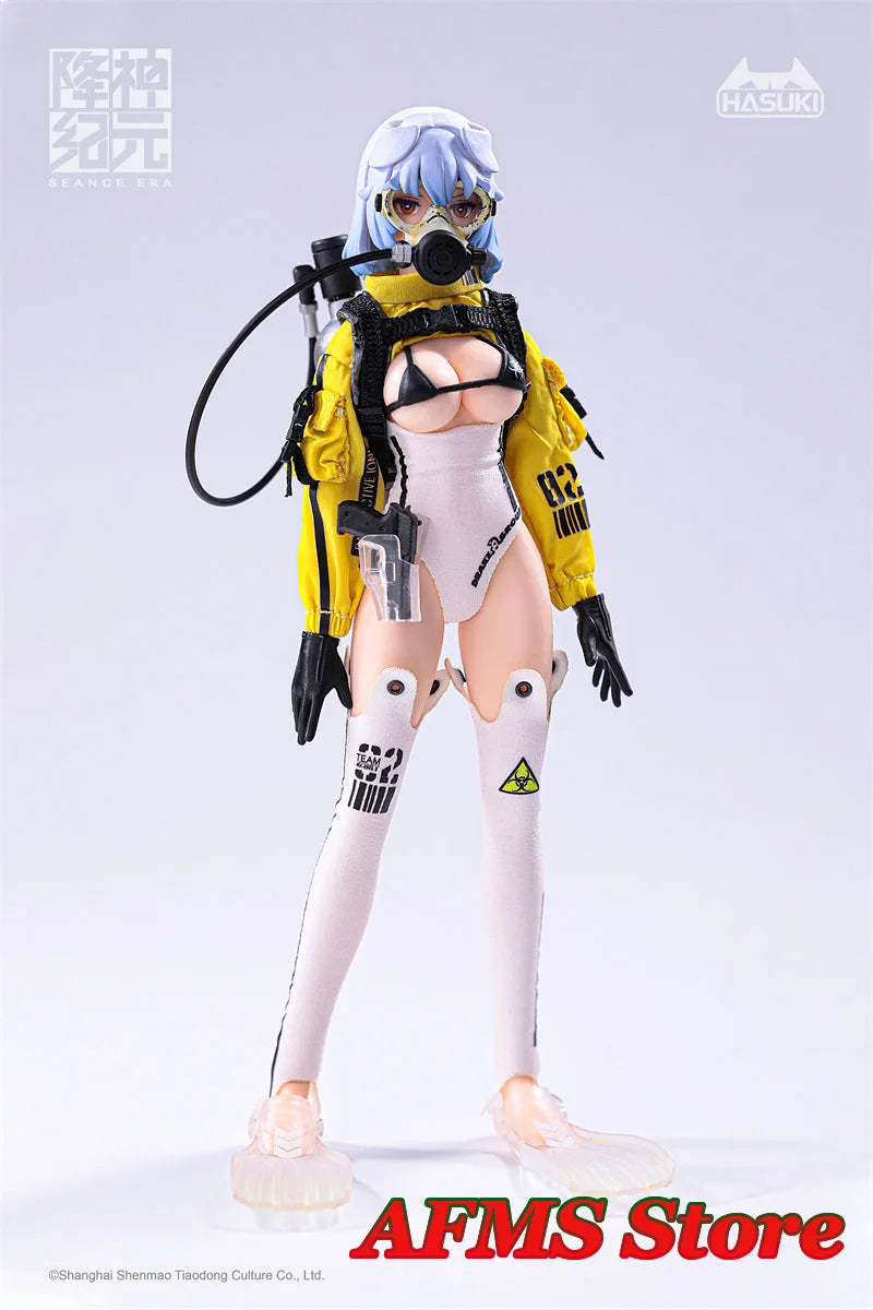 HASUKI SE002 1/12 Female Soldier Craken Brave Outdoor Explorer Deep Sea Diving Girl Full Set 6" Action Figure Dolls Toys