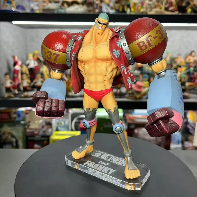 Anime One Piece 18 cm Figur Gk Franky Actionfiguren Doppelkopf Austauschbare PVC Sammlerstücke Dekoration Spielzeug Geschenk ﻿