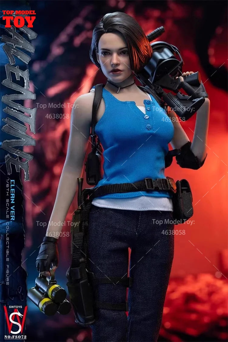 SWTOYS FS072 FS073 1/6 Normal Damaged Action Figure Dolls with Movable Eyes Head Sculpt Model 12'' FemaleSoldier for Collectible