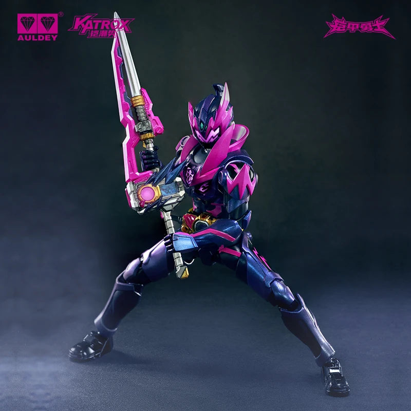 AULDEY Armor Hero Xingyao Kaihun Series Tingyao Armor Finished Movable Model Doll,Fine Detail Carving/Stable Base,ABS