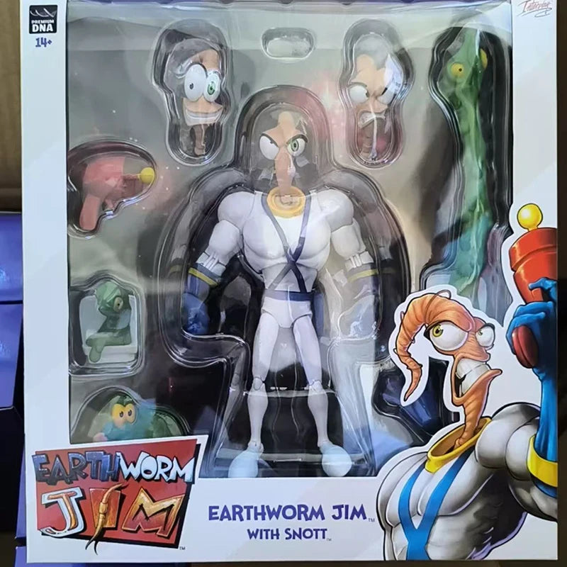Original PDNA 1/12 Earthworm Jim Psy Crow Bob The Killer Action Figure Worm Body Psy-Crow Bob The Killer Collectible Toys Gift