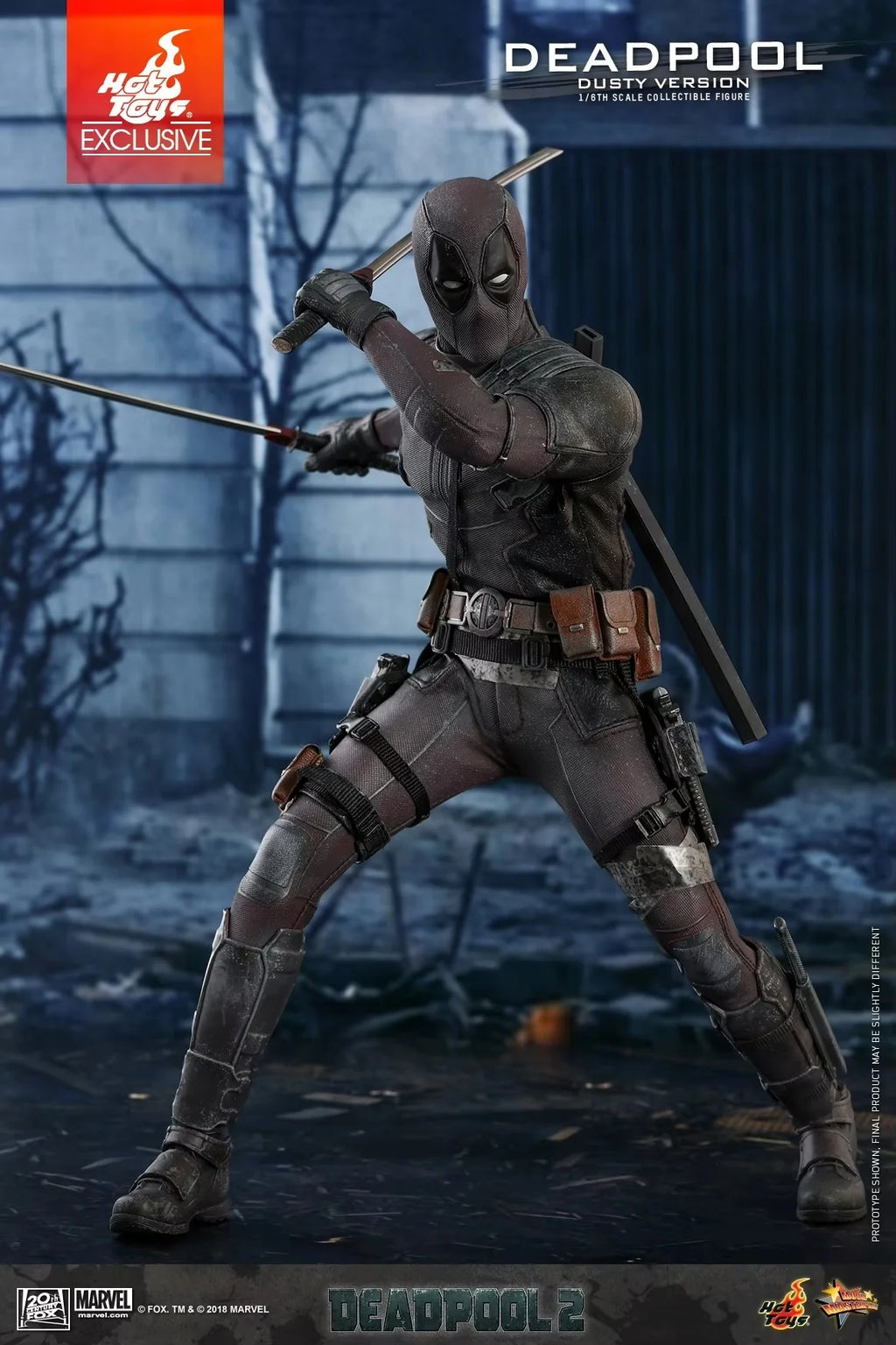 1/6 Scale Authentic Hottoys Mms505 Deadpool 2 Dusty Version Grey Wade Wilson Limited Action Figure Set Collectible Toy Gift