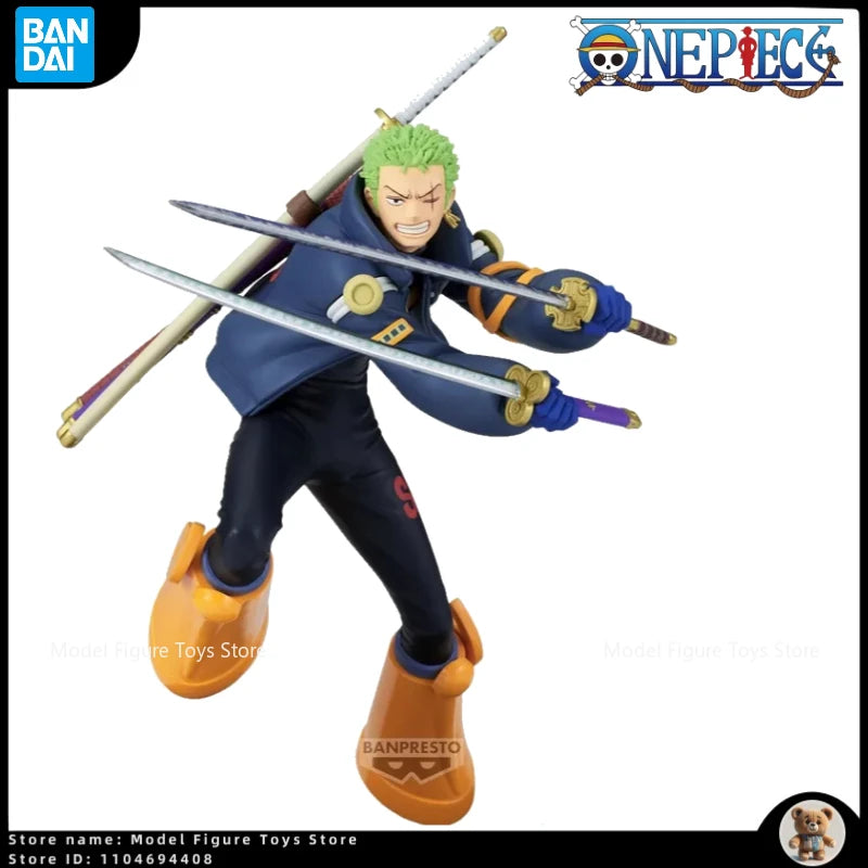В наличност One Piece Bandai Original Banpreso Anime Battle Record Collection Roronoa Zoro екшън фигурка модел колекционерска играчка подарък