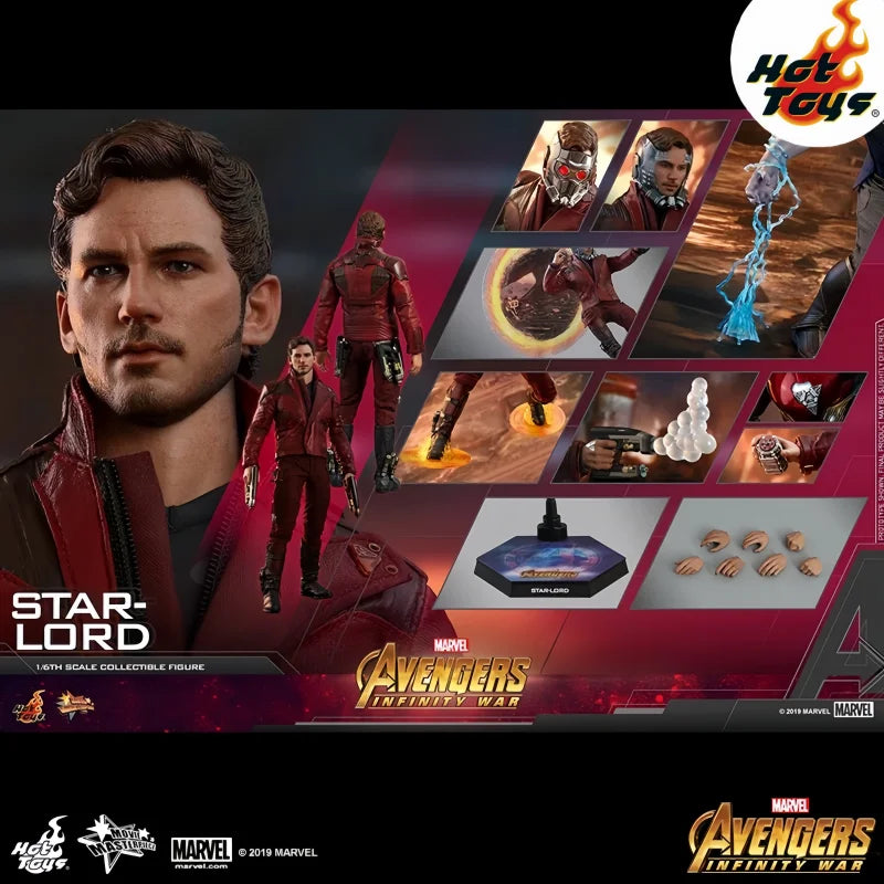 Hot Original Hottoys HT MMS539 Marvel Avengers 3 Infinity War Star Lord 3.0 Cartoon Action Figure Model Toys Desktop  Collection