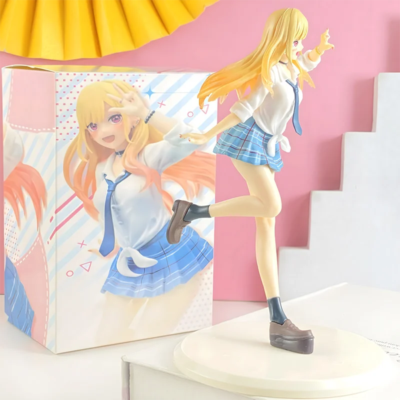The hot Anime Figure 18cm  MARIN KITAKAWAMy Dress Up Darling  Uniform Toys  PVC Model Collector Birthday Gift