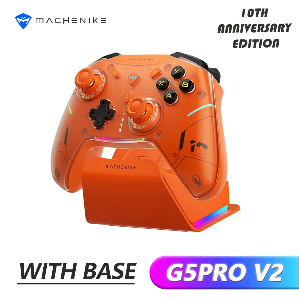 Machenike Gamepads G5 Pro V2 Controller Three-Mode Game Collection Edition Hot Swap Hall Rocker Bluetooth Trigger Vibration Gift